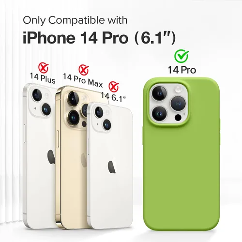 Vista 2 de GONEZ Funda magnética para iPhone 14 Pro, compatible con MagSafe, forro de microfibra antiarañazos y protector de pantalla, funda de silicona