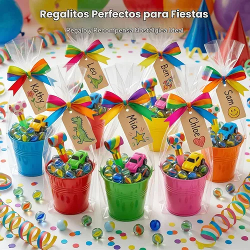 Vista 5 de Poplay - 50 hermosas canicas para jugar, varios colores (1 silbato gratis) Canicas para niños, accesorios de juegos de mármol, bricolaje