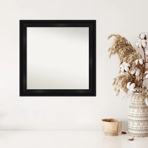 Vista 4 de Amanti Art Espejo personalizado, gran espejo de baño estrecho, espejo de pared o espejo de tocador de baño sobre el fregadero (24 x 24 pulgadas)