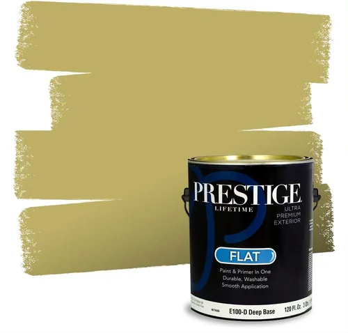 Vista 176 de Prestige Paints - Pintura exterior e imprimación en uno, 1 galón, plano, compatibilidad comparable con el color menta «Whipped Mint» de Behr