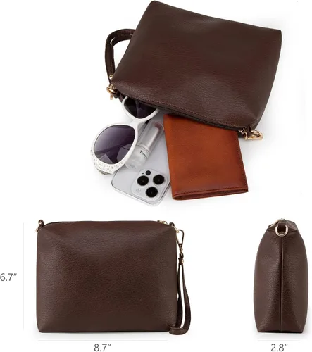 Vista 6 de Montana West Hobo Bags - Bolso para mujer, ultra suave, plegable, con monedero