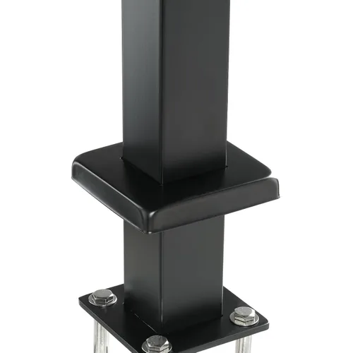 Vista 9 de VEVOR Poste de barandilla de cable sin perforar, sin agujeros, 42 x 2 x 2 pulgadas, poste de barandilla de acero inoxidable SUS34 con soporte