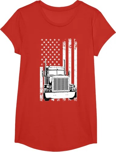 Vista 37 de Camión conductor bandera americana camionero vintage hombres mujeres regalo camiseta