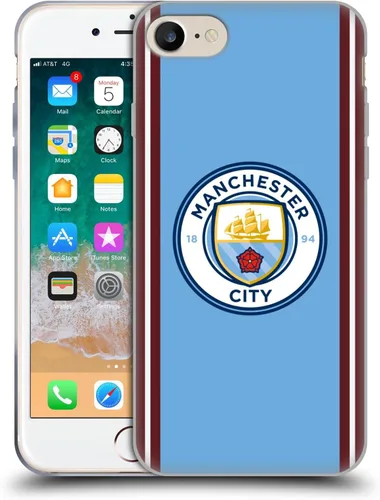Vista 21 de Head Case Designs Funda de gel con licencia oficial del Manchester City Man City FC Away 2022/23 [protección de grado militar] compatible con Apple