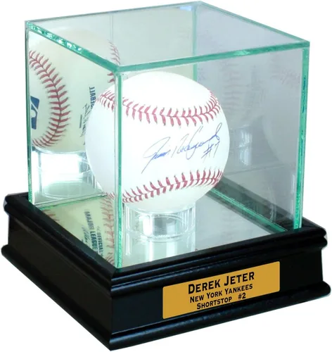 Vista 6 de Vitrina de béisbol individual con moldeo deportivo (negro)
