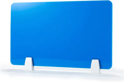 Vista 15 de Icegrey Divisor de escritorio, panel de privacidad, tablero de partición de escritorio de acrílico extraíble con clips para centros de llamadas