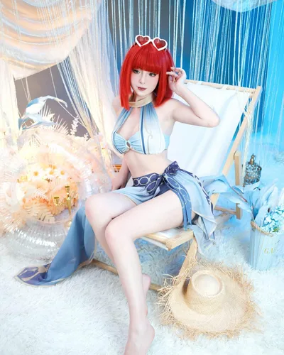 Vista 9 de Nuoqi Venti Cosplay Genshin Traje de baño Nilou Cosplay Anime Traje de baño