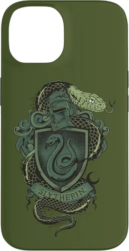 Vista 4 de Funda con escudo de serpiente Slytherin para iPhone 16 Harry Potter