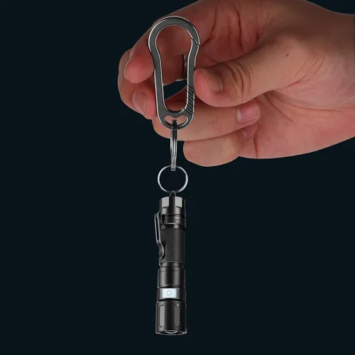 Vista 2 de YSK011 - Paquete de 2 mosquetones con clip para llaves, organizador de llaveros de coche resistente para hombres y mujeres