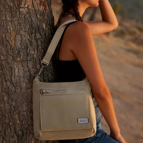 Vista 2 de Travelon Bolso Hobo Heritage antirrobo Índigo