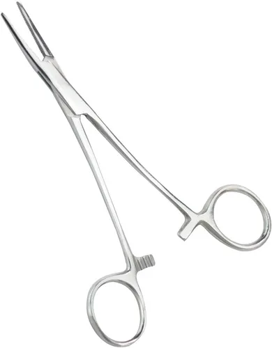 Vista 6 de Extractor de pelo de orejas y nariz para mascotas, recto y curvado, de acero inoxidable, pinzas de bloqueo de hemostato para el hogar, herramienta