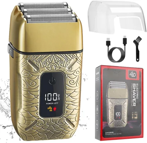 Vista 9 de Dumite Kit de recorte de pelo 4 en 1 para hombres, recortador profesional de hoja en T, afeitadora eléctrica de lámina, recortador de pelo nasal