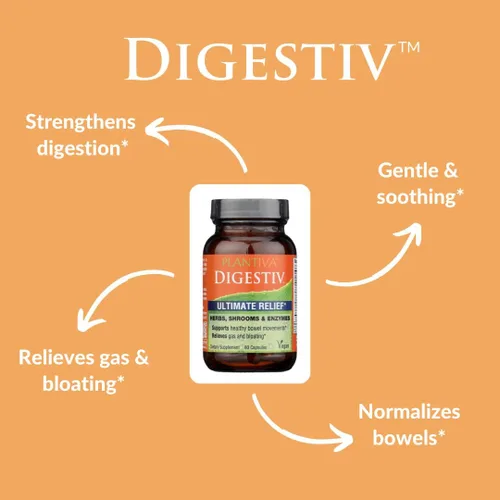 Vista 2 de Digestiv - (60 cápsulas) combinación clínicamente desarrollada de ingredientes naturales para ayudar a mantener una digestión efectiva (60 cápsulas)