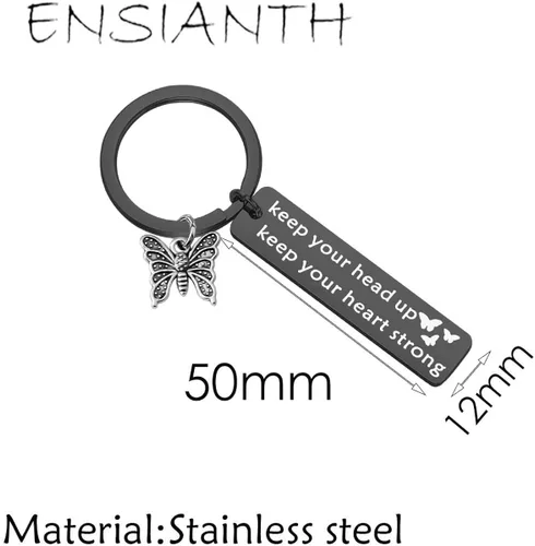 Vista 2 de ENSIANTH - Llavero con diseño de mariposa para regalo