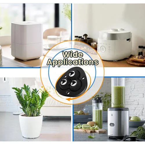 Vista 7 de TRVL FIELDER Ruedas giratorias autoadhesivas – Rueda universal giratoria de 360°, rodamiento de transferencia de bolas mini para pequeños