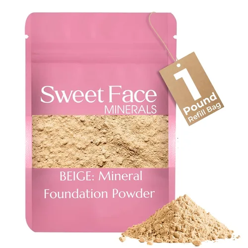 Vista 11 de Sweet Face Minerals - Recambio de polvo de base (BEIGE) (bolsa de 0.42 oz) por Sweet Face Minerals, polvo de maquillaje ligero y mineral suelto