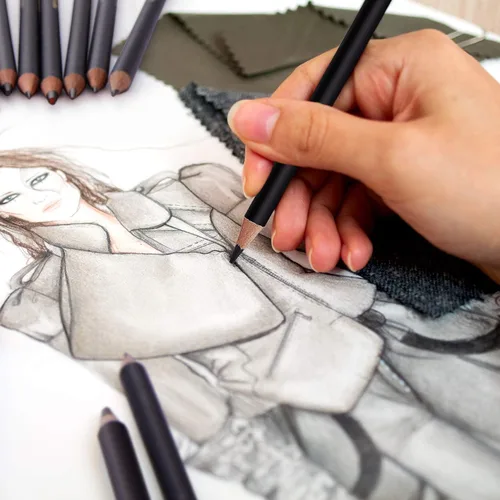 Vista 8 de MARKART Juego de lápices de dibujo profesional – 14 lápices de grafito de dibujo artístico (12B - 4H), ideal para dibujar arte, dibujar, sombrear
