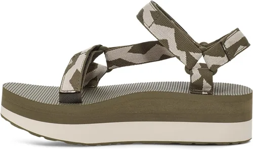 Vista 3 de Sandalia Teva de plataforma universal para mujer Balance Oliva Quemada