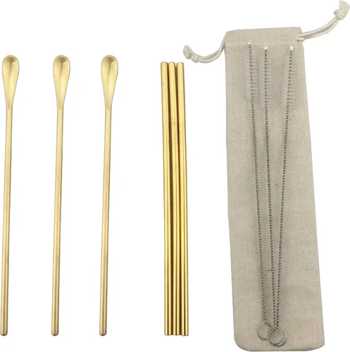 Vista 10 de JASHII Cuchara negra mate de mango largo para mezclar cócteles, cucharas de café para té helado, cucharas de café con mango largo de 8.6 pulgadas