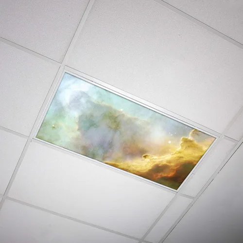 Vista 12 de Cubierta de luz fluorescente para luces de techo de aula, inserto de película retroiluminada de alta calidad, 2 x 4 (22.38 x 46.5 pulgadas)