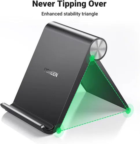 Vista 6 de UGREEN Soporte de teléfono celular para escritorio, portátil, plegable, ángulo ajustable, compatible con iPhone 17 Air 16 15 Pro Max 14 Plus, iPhone