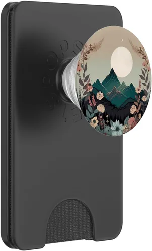 Vista 7 de Corona floral boho chic bosque naturaleza montaña lindo pastel PopSockets adhesivo PopGrip