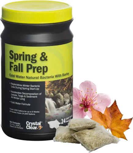Vista 10 de CrystalClear Spring & Fall Prep – Bacterias naturales de agua fría con cebada – 12 paquetes de golosinas de hasta 12,000 galones