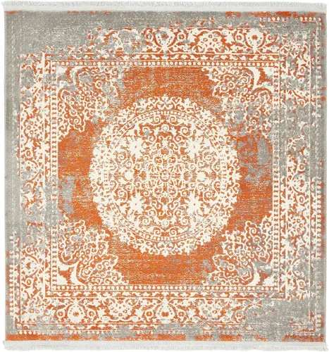 Vista 16 de Unique Loom Nueva Colección Clásica - Alfombra Olwen (2 pies 7 pulgadas x 10 pies, Azul Claro/ Marfil)