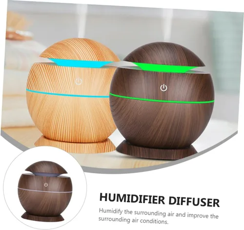 Vista 3 de Mini humidificador de aire USB difusor de aroma con acabado de grano humidificador portátil para oficina en casa y automóvil mejora la calidad