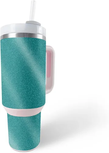 Vista 8 de MightySkins - Vaso con purpurina brillante compatible con Stanley The Quencher H2.0 FlowState de 40 onzas, morado sólido, acabado protector
