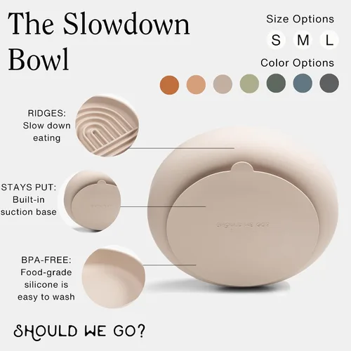 Vista 3 de Should We Go? Alimentador lento para perros y gatos, el tazón Slowdown de silicona, solución para comer lentamente con diseño moderno de alfombrilla