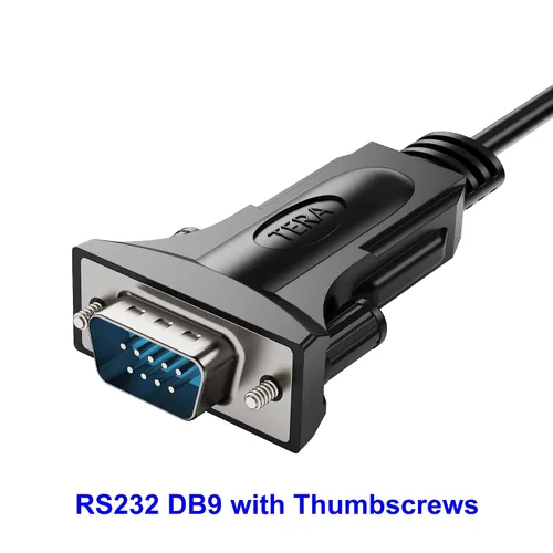 Vista 3 de Tera Grand - Cable adaptador USB C a RS232 Serial DB9 con tornillos de pulgar y chipset FTDI, compatible con Windows 11, 10, 8, 7, Vista, XP, 2000