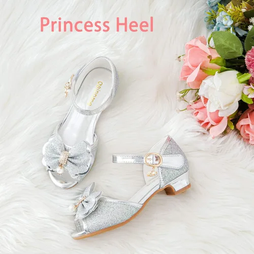 Vista 4 de Osinnme - Sandalias de boda para niña pequeña y grande