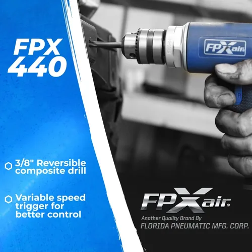 Vista 4 de FPXAIR Taladro reversible de 3/8": FPX-440, herramientas automotrices, taladro eléctrico, herramienta para mecánicos