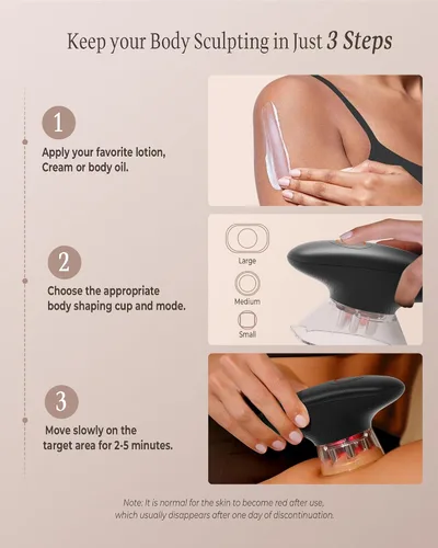 Vista 6 de Máquina de esculpir el cuerpo 3 en 1 para la apariencia de la piel, masajeador corporal eléctrico para piernas, vientre, brazos y brazos