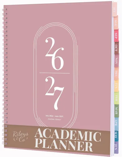 Vista 23 de Rileys - Agenda académica 2026-2027, agenda diaria, semanal y mensual, julio de 2026 a junio de 2027, páginas de notas para estudiantes