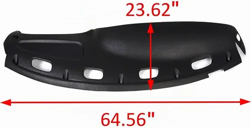 Vista 3 de ECOTRIC Cubierta de Tablero Compatible con Dodge Ram 1500 1998-2001/Dodge Ram 2500 3500 1998-2002, Cubierta Negra para Tablero