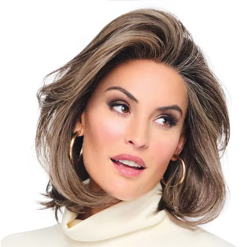 Vista 35 de Raquel Welch Flying Solo - Peluca para niños, 100% atada a mano por ropa de pelo, gorra pequeña promedio, RL10/12 castaño iluminado por el sol