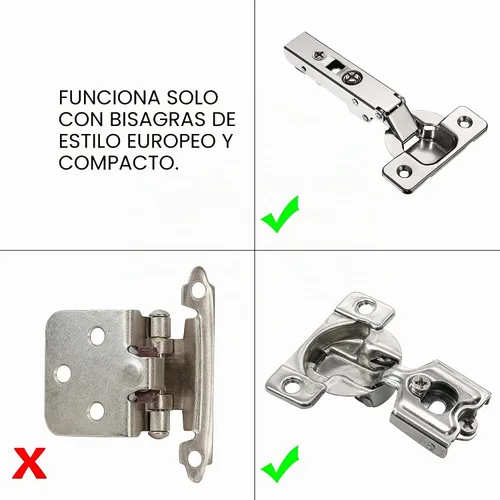 Vista 9 de Rok hardware 25 para puertas de gabinetes/compactos/adaptador/hardware/níquel/hinge