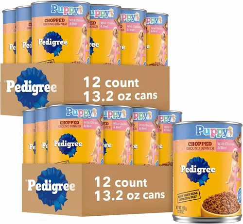 Vista 15 de Pedigree Alimento húmedo picado para cachorros, pollo y carne de res, 13.2
