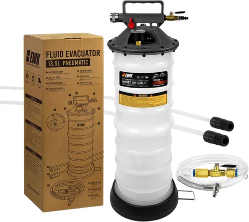 Vista 8 de EWK aspiradora y cambiador de aceite de 6.5 litros neumática/manual, bomba extractora de líquido, removedor de tanque