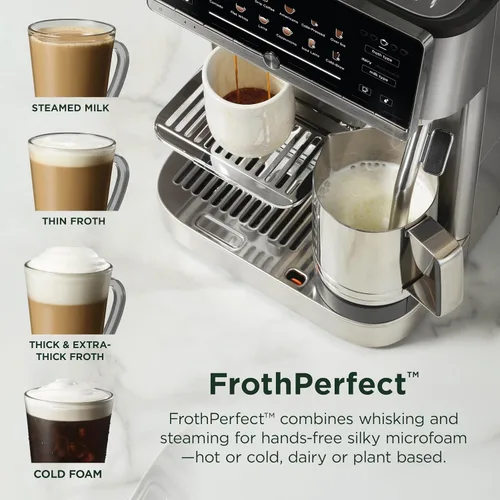 Vista 9 de Ninja AutoBarista Pro Espresso totalmente automático, 13 opciones