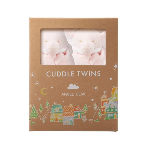 Vista 12 de Set de muñecos para abrazar Angel Dear, Cuddle Twins., Azul Elephant