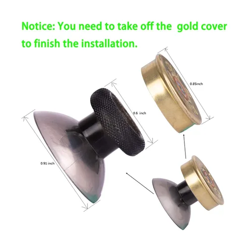 Vista 6 de Metal Thumbsticks Joysticks for Xbox One Controller, Analog Grip Button Replacement Parts for Xbox One SXSeries SX Controllers(Retro-Design Gold)
