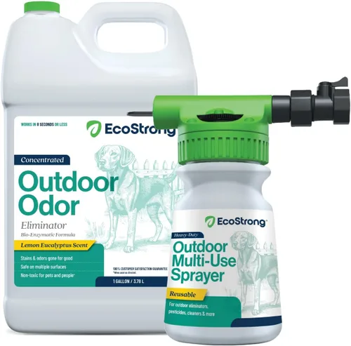 Vista 10 de Eliminador de Olor Exterior Limpiador de Orina de Perro al Aire Libre con Enzimas – Potente Desodorizador de Olor a Mascota, Gato, Animal