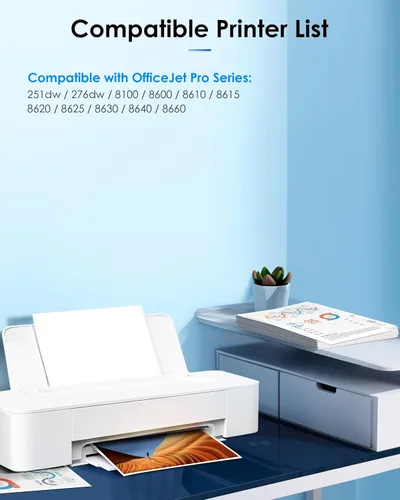 Vista 2 de Paquete combinado 950XL 951XL de alto rendimiento, 5 unidades compatibles con cartuchos de tinta HP 950 951, paquete combinado funciona con HP