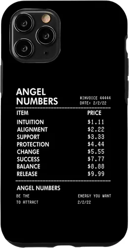 Vista 29 de iPhone 16 Números Ángel Recibo 111 222 333 444 Estuche de numerología espiritual