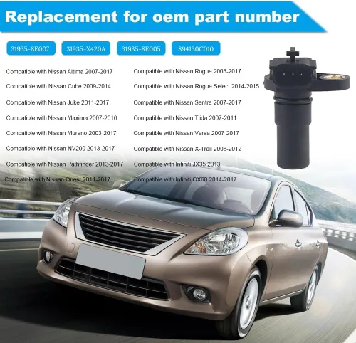 Vista 3 de WMPHE 31935-8E007 Sensor de Velocidad de Transmisión para Vehículo Compatible con Nissan Altima Sentra Murano Pathfinder Maxima Quest 2003 2004 2005