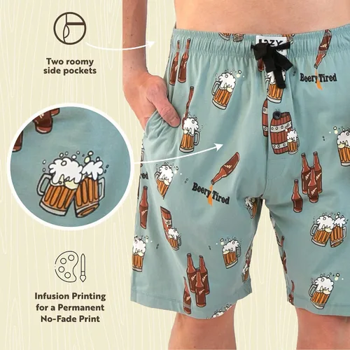 Vista 89 de Lazy One - Pantalones cortos de pijama para hombre, ropa de dormir