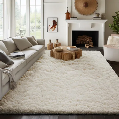 Vista 16 de Ophanie - Alfombras para sala de estar, antideslizante y suave, de felpa grandes y peludas para dormitorio, peludas para niños y niñas, decoración